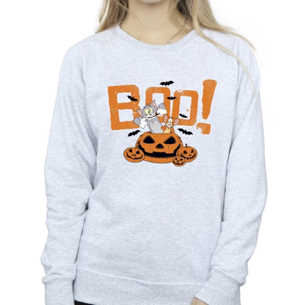 Tom & Jerry Dam/Damer Halloween Boo! Sweatshirt M Sports Grå Sports Grey M