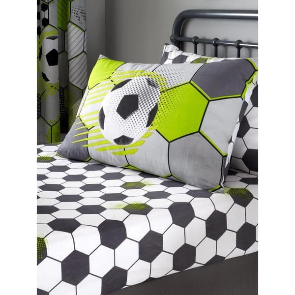 Fotbollsstämpel Lakan Enkelsäng Flerfärgad Multicoloured Single
