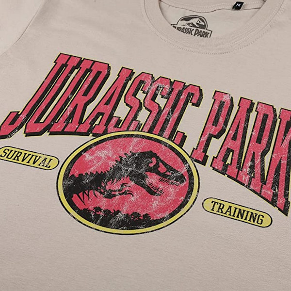 Jurassic Park Herr Survival Training Bomulls T-shirt XL Sand Sand XL