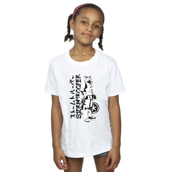 Star Wars Girls Japanese Stormtrooper Bomull T-shirt 5-6 år White 5-6 Years