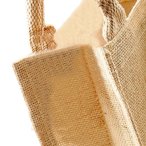 Westford Mill Jute Mini Presentpåse (6 liter) (2-pack) One Size Natural One Size