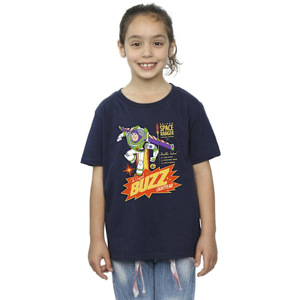 Disney Girls Toy Story Buzz Lightyear Space Bomull T-shirt 12-1 Navy Blue 12-13 Years