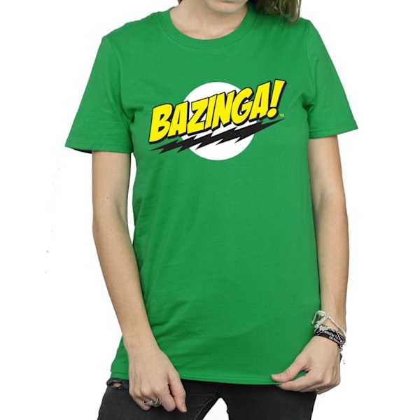 The Big Bang Theory Dam/Damer Bazinga Boyfriend T-shirt L I Irish Green L