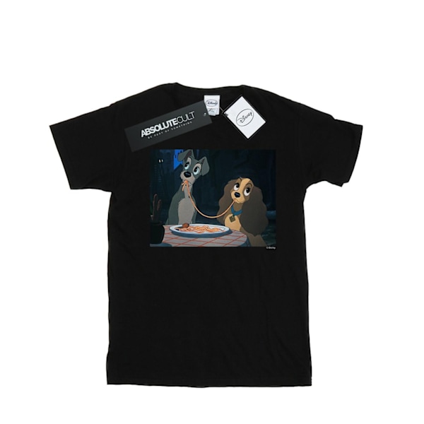 Disney Boys Lady And The Tramp Spaghetti Slurp T-Shirt 12-13 År Black 12-13 Years