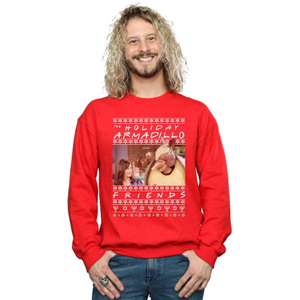 Friends Herr Fair Isle Holiday Armadillo Sweatshirt L Röd Red L