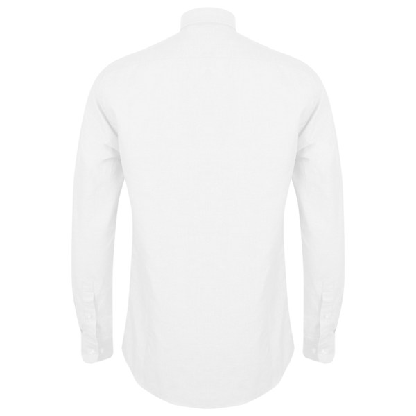 Henbury Herr Modern Långärmad Oxford Skjorta XXL Vit White XXL