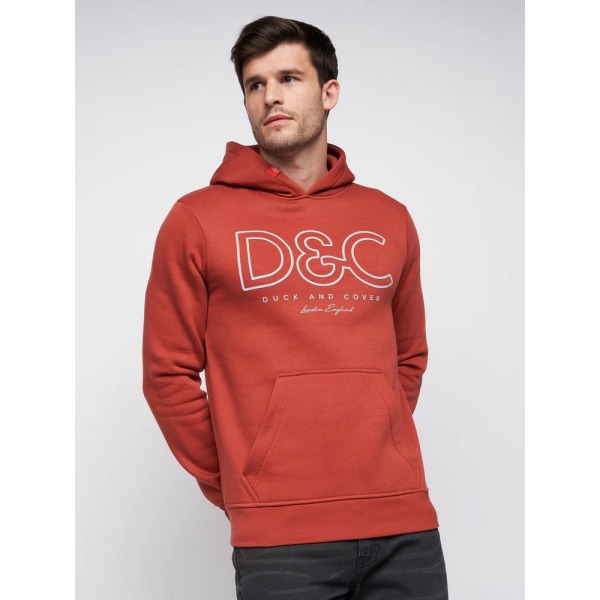 Duck and Cover Herr Icarusa Hoodie S Röd Red S