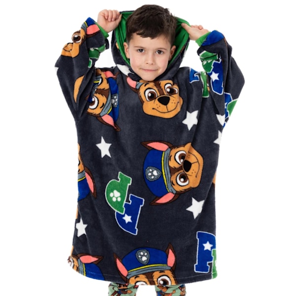 Paw Patrol Pojk Hoodiefilt Chase 3-5 År Grå Grey 3-5 Years
