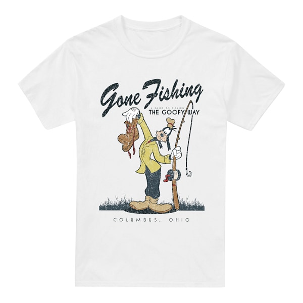 Mickey Mouse & Friends Herr Goofy Gone Fishing T-shirt S Vit White S