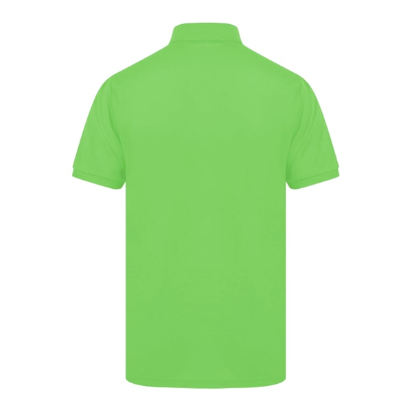 Henbury Herr Kortärmad 65/35 Pique Poloskjorta XL Bright Lim Bright Lime XL