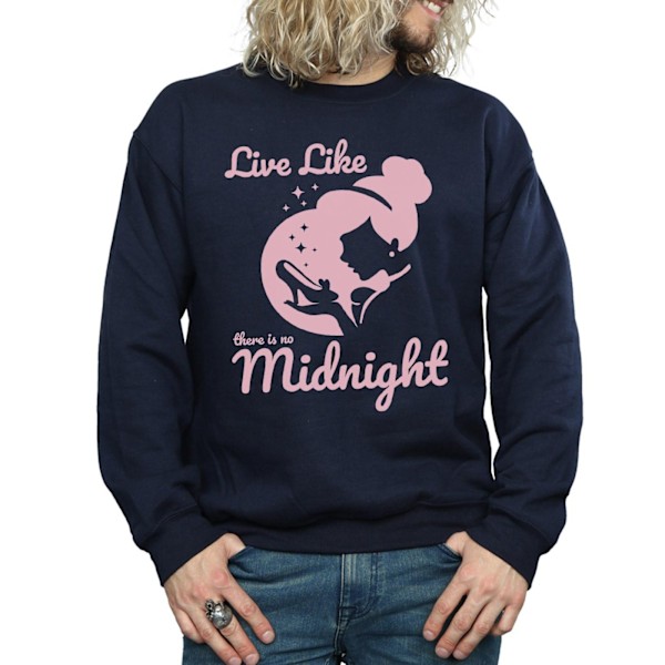 Disney Princess Mens Cinderella No Midnight Sweatshirt L Navy B Navy Blue L