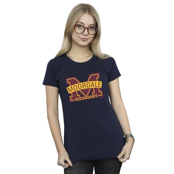 Netflix Dam/Dam Sex Education Moordale M Logo 2 Bomull T-shirt Navy Blue L