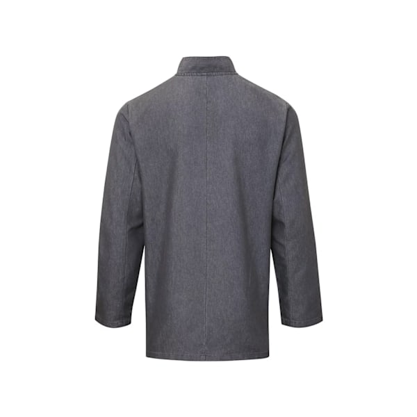 Premier Unisex Vuxen Wrap Over Långärmad Kockjacka XS Grå Grey Denim XS