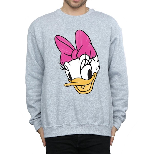 Disney Herr Daisy Duck Huvud Målad Sweatshirt XL Sports Grey Sports Grey XL