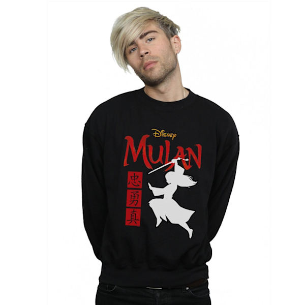 Disney Herr Mulan Film Krigare Silhuett Sweatshirt XL Svart Black XL