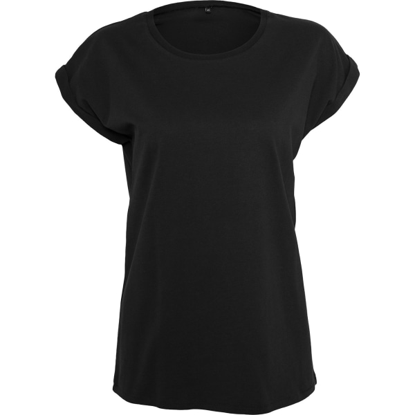 Bygg ditt varumärke Ekologisk t-shirt med förlängd axel för kvinnor/damer Black 5XL