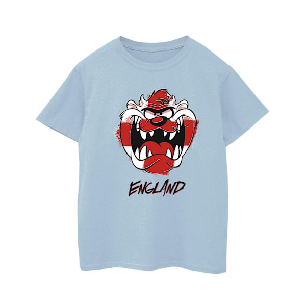 Looney Tunes Boys Taz England Face T-Shirt 12-13 år Baby Blue Baby Blue 12-13 Years