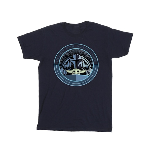 Star Wars Boys The Mandalorian Grogu redo för äventyr T-shirt Navy Blue 9-11 Years