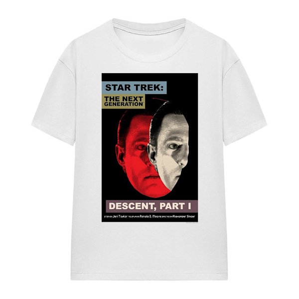 Star Trek Unisex Vuxen The Next Generation Säsong 6 Avsnitt 26 White M