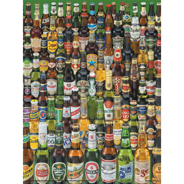 Pyramid International Beer Bottles Print 40cm x 30cm Mult Multicoloured 40cm x 30cm