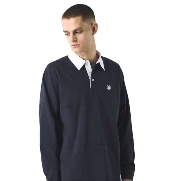 Pretty Green Herr Islington Rugbytröja M Marinblå Navy M
