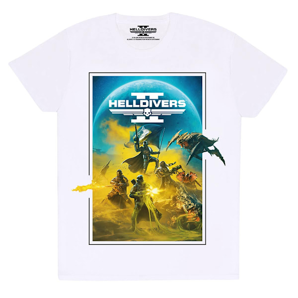 Helldivers 2 Unisex Vuxen Key Art T-shirt M Vit White M