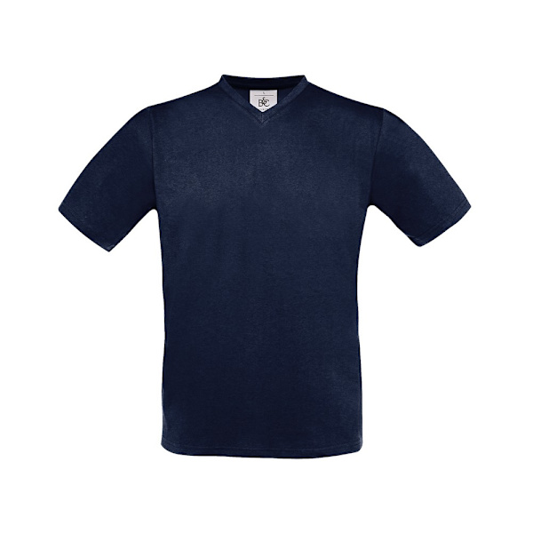 B&C Herr Exact V-ringad T-shirt M Marinblå Navy M
