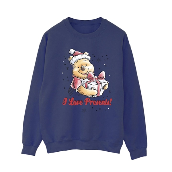 Disney Dam/Kvinnor Winnie The Pooh Love Presents Sweatshirt M Navy Blue M