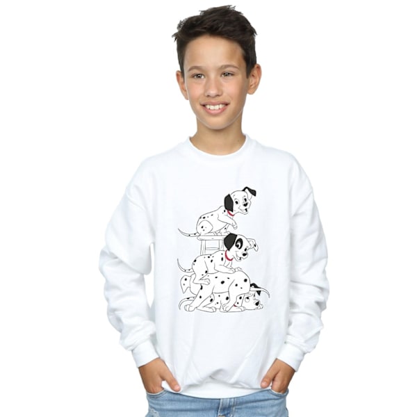 101 Dalmatiner Pojksstol Sweatshirt 7-8 År Vit White 7-8 Years