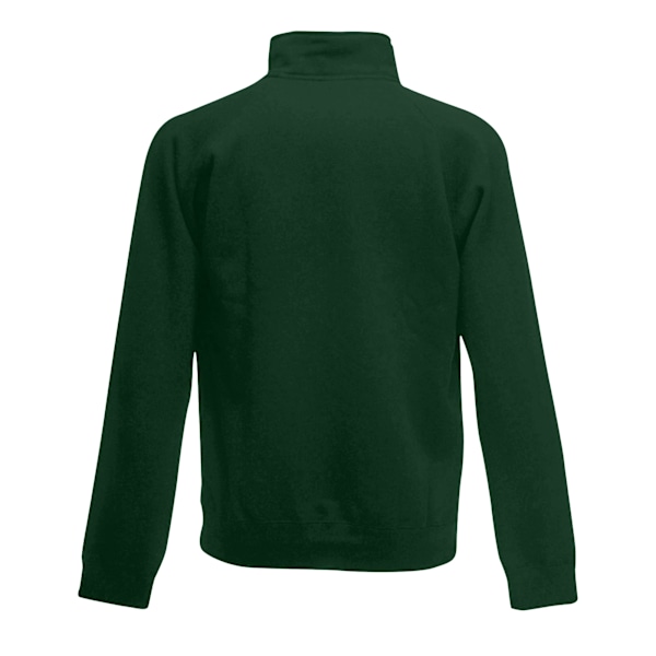 Fruit Of The Loom Herr Zip Neck Sweatshirt 2XL Flaskegrøn Bottle Green 2XL