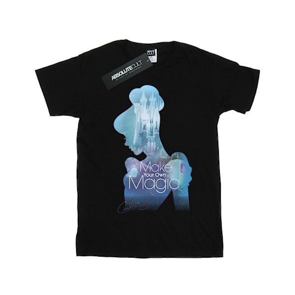 Cinderella Girls Gör din egen magi Silhouette Bomull T-shirt Black 5-6 Years