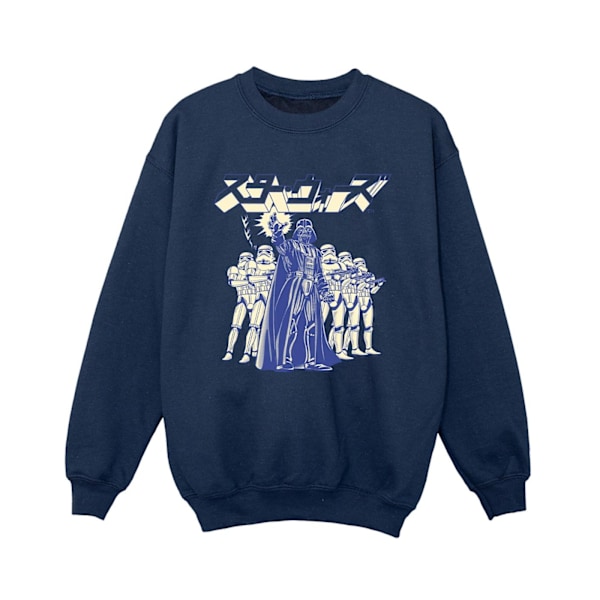 Star Wars Boys Japanska Darth Sweatshirt 3-4 År Marinblå Navy Blue 3-4 Years