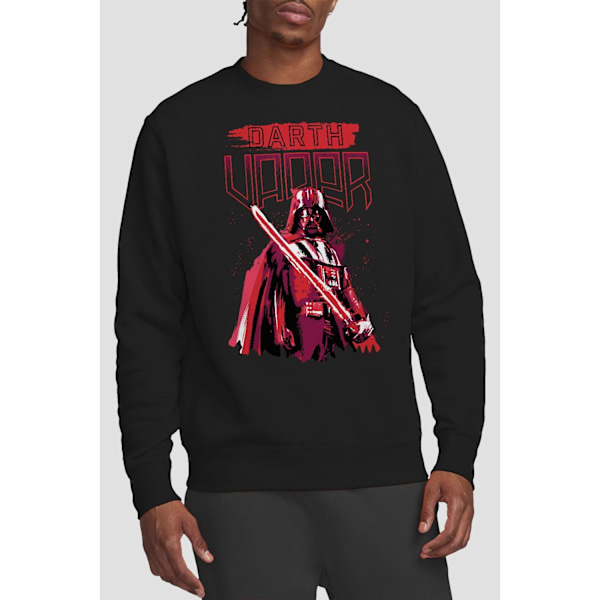 Star Wars Unisex Vuxen Darth Vader Målad Sweatshirt M Svart Black M