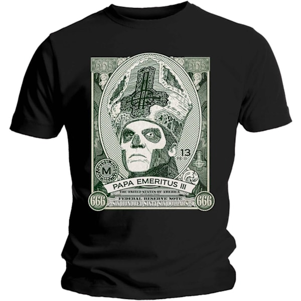Ghost Unisex Adult Papa Cash T-Shirt S Svart Black S