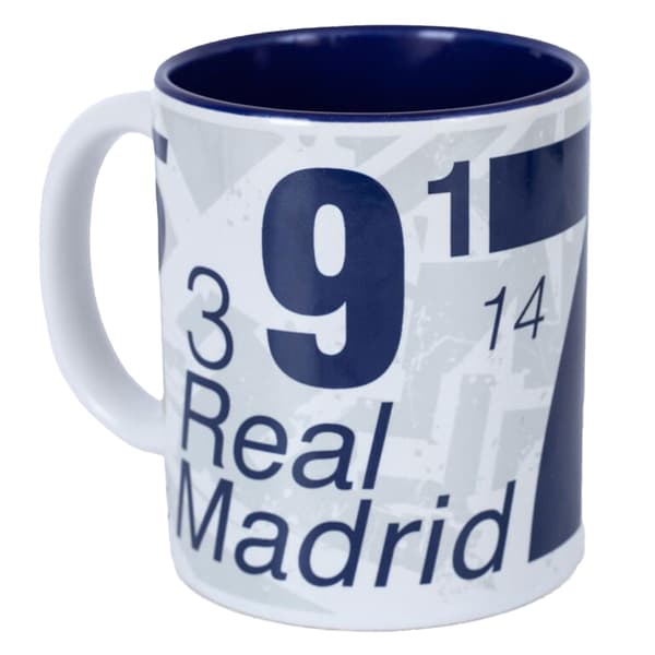 Real Madrid CF Los Galacticos Mugg En Storlek Vit/Blå White/Blue One Size