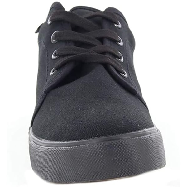 Dek Mens 4 Eye Black Canvas Deck Shoes 8 UK Black Black 8 UK
