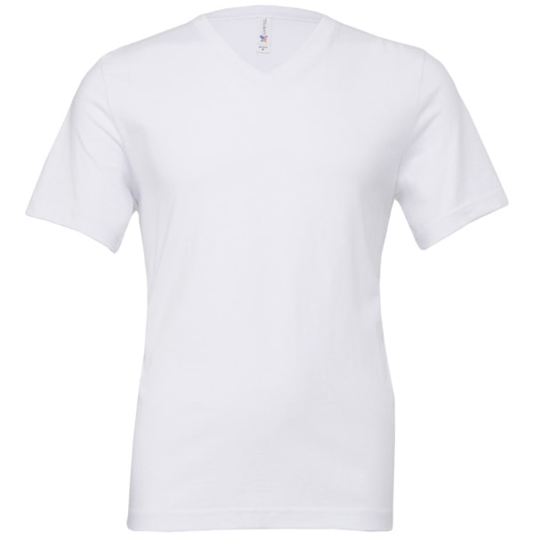 Canvas Herr Jersey Kortärmad V-ringad T-shirt M Vit White M