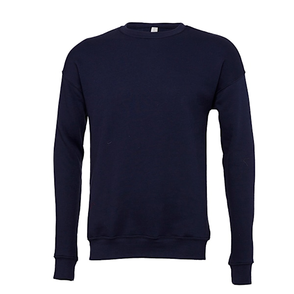 Bella + Canvas Unisex Drop Shoulder Sweatshirt L Marinblå Navy L