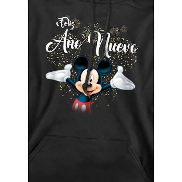 Disney Herr Spansk Musse Pigg Fyrverkeri Nyår Huvtröja XXL Black XXL