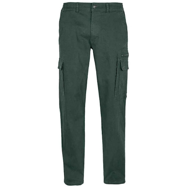 SOLS Herr Docker Stretch Cargo Byxor 40R Forest Green Forest Green 40R