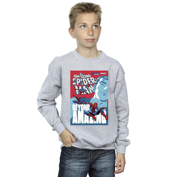 Marvel Boys Spider-Man Beyond Amazing Cover Sweatshirt 3-4 år Sports Grey 3-4 Years