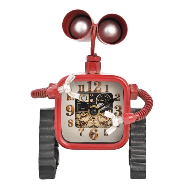 Hometime Mantel Clock Robot En Storlek Röd Red One Size