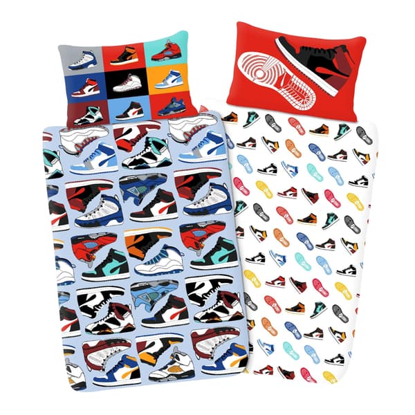 K Collection Sneaker City Vändbart Påslakanset Dubbel Multicolo Multicoloured Double
