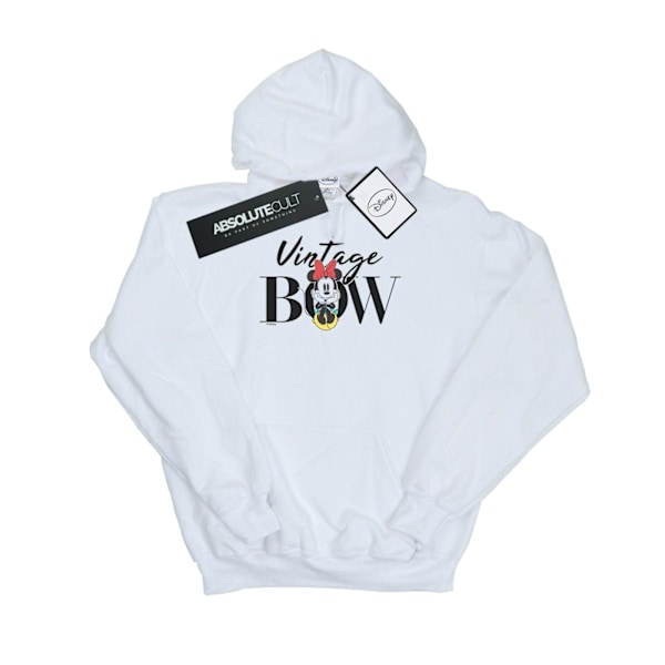 Disney Girls Minnie Mouse Vintage Bow Hoodie 9-11 år Vit White 9-11 Years