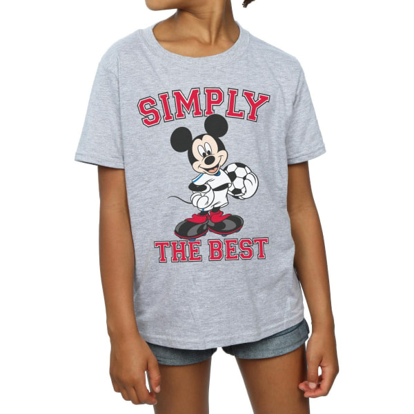 Disney Girls Mickey Mouse Simply The Best Cotton T-Shirt 9-11 Y Sports Grey 9-11 Years