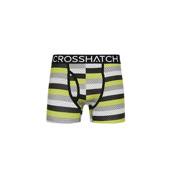 Crosshatch Mens Crystaline Boxer Shorts (3-pack) M Lime/Svart Lime/Black/Grey M