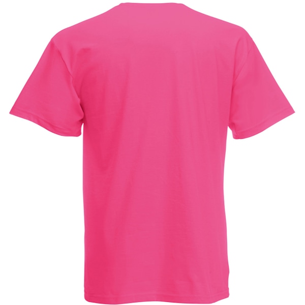 Herr T-shirt med kort ärm, avslappnad, stor, varm rosa Hot Pink Large