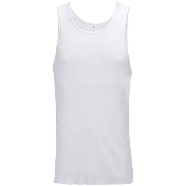 SOLS Pablo Ribbad Tank Top för Män XL Vit White XL