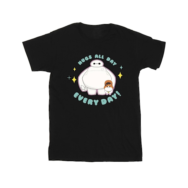 Disney Boys Big Hero 6 Baymax Hugs Everyday T-Shirt 7-8 år B Black 7-8 Years