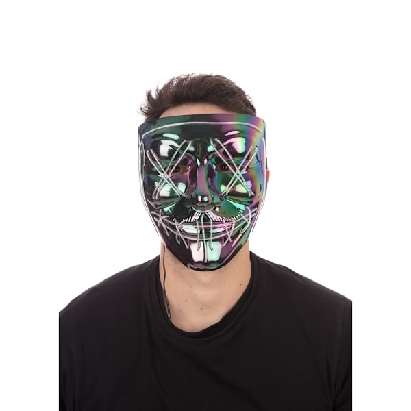 Bristol Novelty Unisex Vuxen Anarki Mask En Storlek Iridescent Iridescence One Size